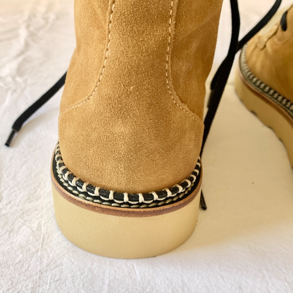 Freda Salvador Winnie Moccasin Boots Hazel Suede With Shearling 8.5 - Picture 8 of 13